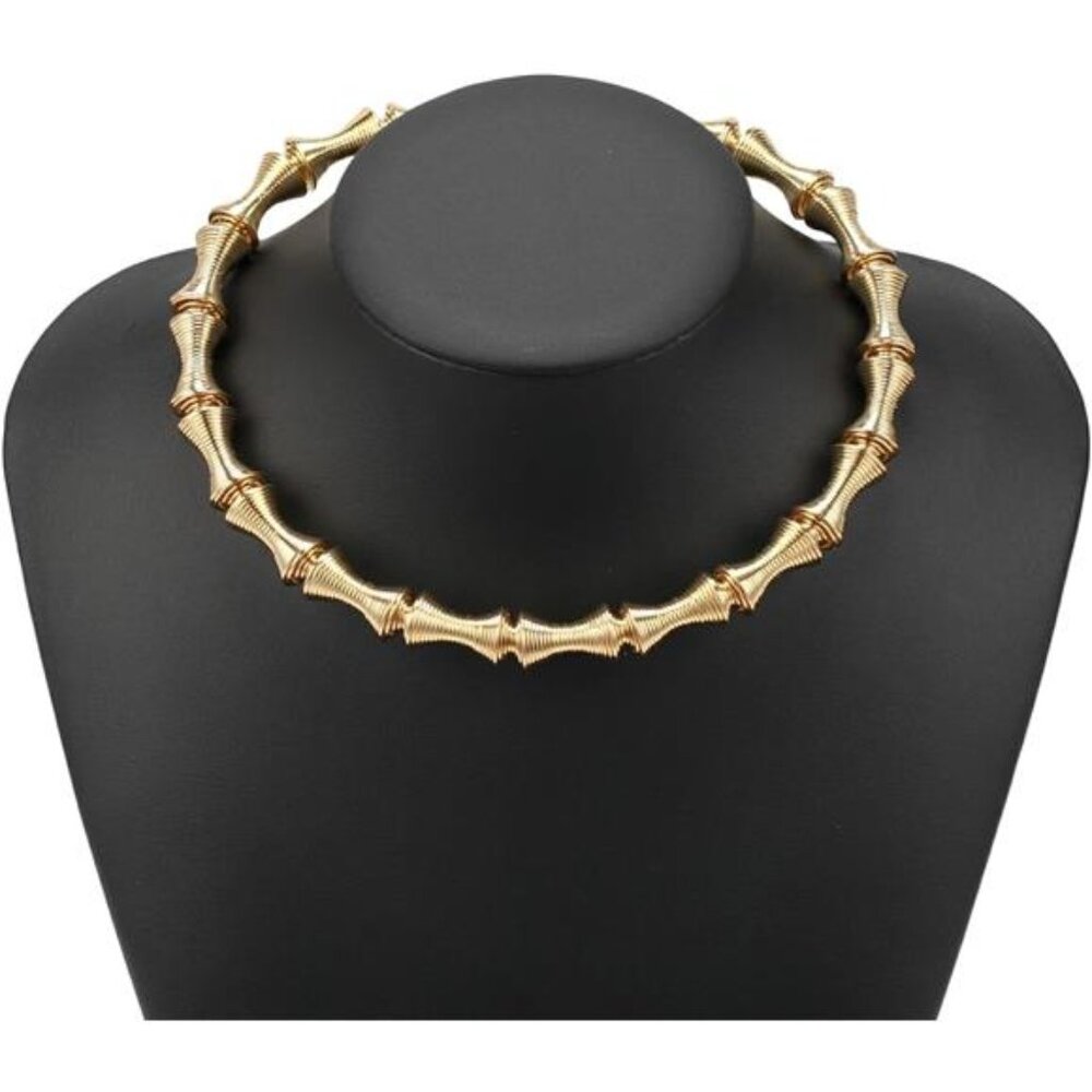 Chunky Gold Choker Necklace | Bold Statement Collar.
